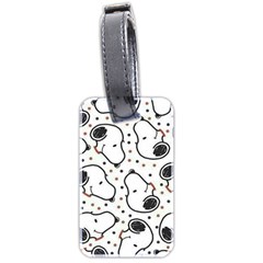 Dog Pattern Luggage Tag (two Sides) by Jancukart