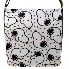 Dog Pattern Flap Closure Messenger Bag (s)