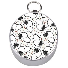 Dog Pattern Silver Compasses by Jancukart