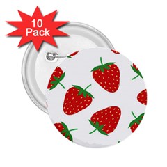 Seamless-pattern-fresh-strawberry 2 25  Buttons (10 Pack)  by Jancukart