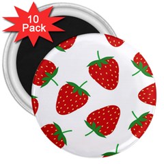 Seamless-pattern-fresh-strawberry 3  Magnets (10 Pack) 