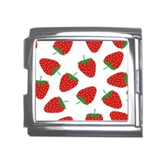 Seamless-pattern-fresh-strawberry Mega Link Italian Charm (18mm) by Jancukart