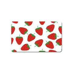 Seamless-pattern-fresh-strawberry Magnet (name Card) by Jancukart