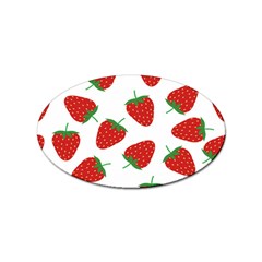 Seamless-pattern-fresh-strawberry Sticker Oval (10 Pack) by Jancukart