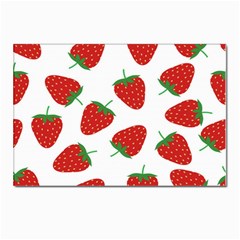 Seamless-pattern-fresh-strawberry Postcard 4 x 6  (pkg Of 10) by Jancukart