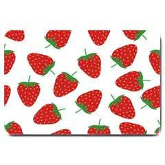 Seamless-pattern-fresh-strawberry Large Doormat by Jancukart