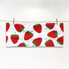 Seamless-pattern-fresh-strawberry Hand Towel