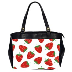 Seamless-pattern-fresh-strawberry Oversize Office Handbag (2 Sides) by Jancukart