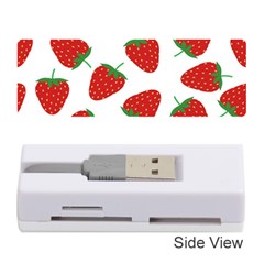 Seamless-pattern-fresh-strawberry Memory Card Reader (stick) by Jancukart