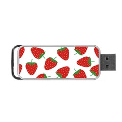 Seamless-pattern-fresh-strawberry Portable Usb Flash (two Sides) by Jancukart