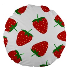 Seamless-pattern-fresh-strawberry Large 18  Premium Round Cushions