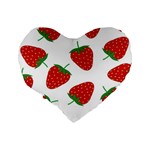 Seamless-pattern-fresh-strawberry Standard 16  Premium Heart Shape Cushions Back