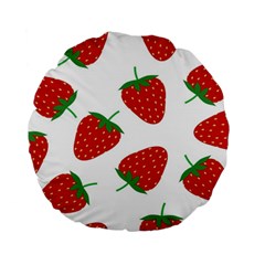 Seamless-pattern-fresh-strawberry Standard 15  Premium Flano Round Cushions by Jancukart