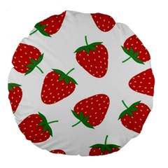 Seamless-pattern-fresh-strawberry Large 18  Premium Flano Round Cushions