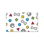 Dog Paw Seamless Pattern Footprint Bone Sticker (Rectangular) Front