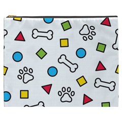 Dog Paw Seamless Pattern Footprint Bone Cosmetic Bag (xxxl) by Jancukart