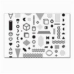 Pattern Hipster Abstract Form Geometric Line Variety Shapes Polka Dots Fashion Style Seamless Postcard 4 x 6  (Pkg of 10) Front