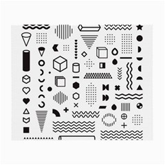 Pattern Hipster Abstract Form Geometric Line Variety Shapes Polka Dots Fashion Style Seamless Small Glasses Cloth (2 Sides)