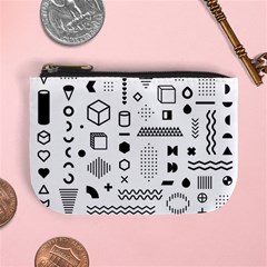 Pattern Hipster Abstract Form Geometric Line Variety Shapes Polka Dots Fashion Style Seamless Mini Coin Purse by Jancukart