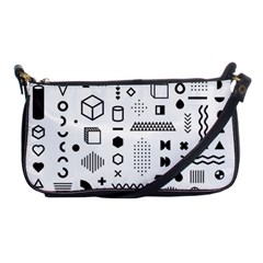 Pattern Hipster Abstract Form Geometric Line Variety Shapes Polka Dots Fashion Style Seamless Shoulder Clutch Bag by Jancukart