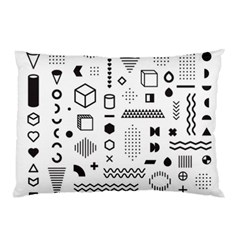 Pattern Hipster Abstract Form Geometric Line Variety Shapes Polka Dots Fashion Style Seamless Pillow Case (two Sides)