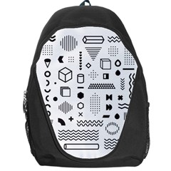 Pattern Hipster Abstract Form Geometric Line Variety Shapes Polka Dots Fashion Style Seamless Backpack Bag