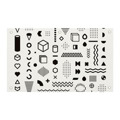 Pattern Hipster Abstract Form Geometric Line Variety Shapes Polka Dots Fashion Style Seamless Banner And Sign 5  X 3 