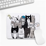 Cute Cat Hand Drawn Cartoon Style Small Mousepad Front