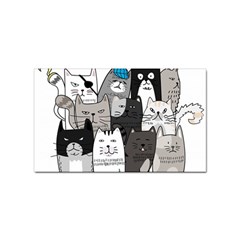 Cute Cat Hand Drawn Cartoon Style Sticker (rectangular) by Jancukart