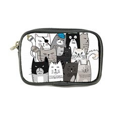 Cute Cat Hand Drawn Cartoon Style Coin Purse