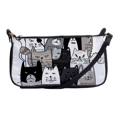 Cute Cat Hand Drawn Cartoon Style Shoulder Clutch Bag by Jancukart