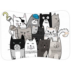 Cute Cat Hand Drawn Cartoon Style Velour Seat Head Rest Cushion