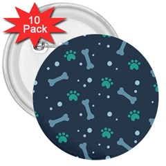 Bons-foot-prints-pattern-background 3  Buttons (10 Pack) 