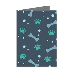 Bons-foot-prints-pattern-background Mini Greeting Card