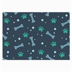 Bons-foot-prints-pattern-background Large Glasses Cloth (2 Sides) Front