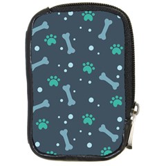 Bons-foot-prints-pattern-background Compact Camera Leather Case