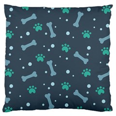 Bons-foot-prints-pattern-background Large Flano Cushion Case (two Sides)