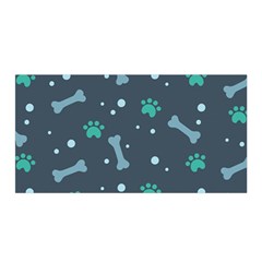 Bons-foot-prints-pattern-background Satin Wrap 35  X 70 