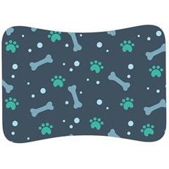 Bons-foot-prints-pattern-background Velour Seat Head Rest Cushion