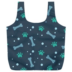 Bons-foot-prints-pattern-background Full Print Recycle Bag (xxxl)