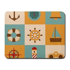 Nautical-elements-collection Small Mousepad by Jancukart