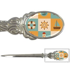 Nautical-elements-collection Letter Opener by Jancukart