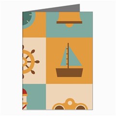 Nautical-elements-collection Greeting Cards (pkg Of 8) by Jancukart