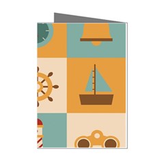 Nautical-elements-collection Mini Greeting Cards (pkg Of 8)