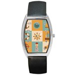 Nautical-elements-collection Barrel Style Metal Watch Front