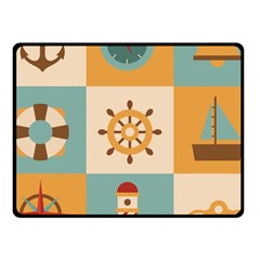 Nautical-elements-collection Fleece Blanket (small)