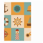 Nautical-elements-collection Small Garden Flag (Two Sides) Front