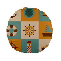 Nautical-elements-collection Standard 15  Premium Round Cushions