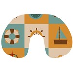 Nautical-elements-collection Travel Neck Pillow Front