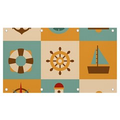 Nautical-elements-collection Banner And Sign 7  X 4 